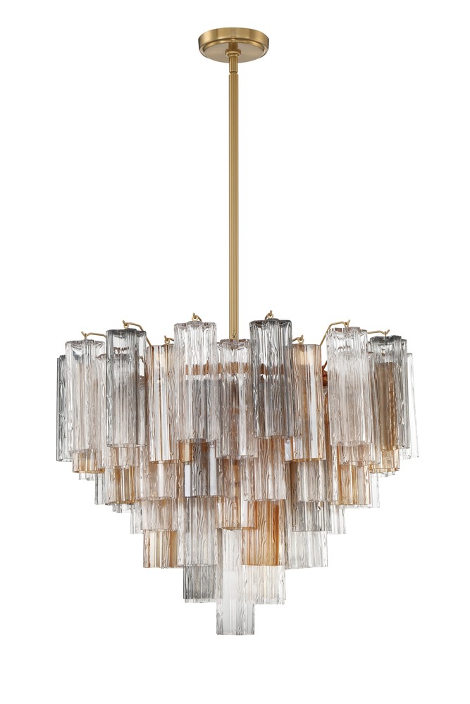 Addis 12 Light Aged Brass Chandelier