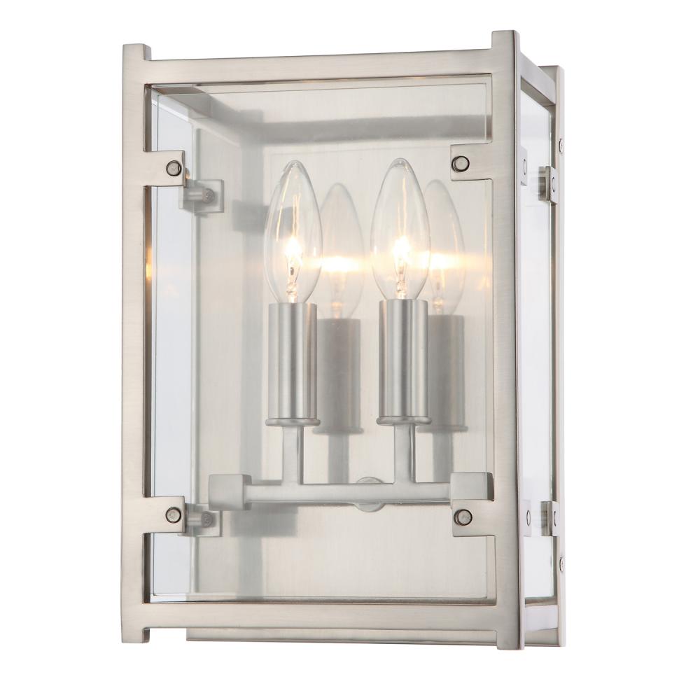 Danbury 2 Light Brushed Nickel Sconce