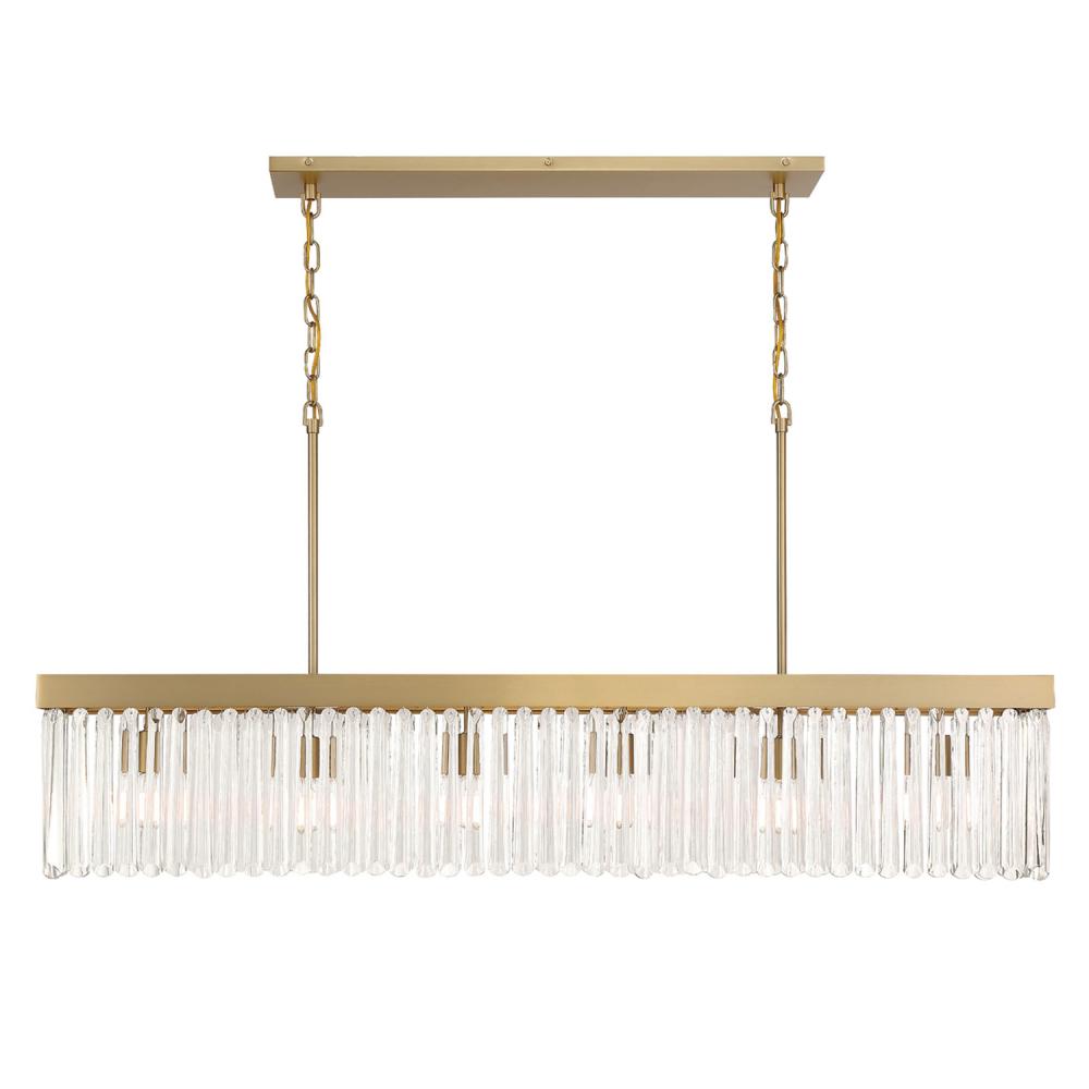 Emory 6 Light Modern Gold Linear Chandelier