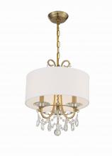 Crystorama 6623-VG-CL-MWP - Othello 3 Light Vibrant Gold Mini Chandelier