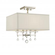 Crystorama 8105-PN_CEILING - Paxton 4 Light Polished Nickel Semi Flush Mount