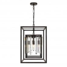 Crystorama 8404-FB - Hollis 4 Light Forged Bronze Mini Chandelier