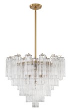 Crystorama ADD-312-AG-CL - Addis 12 Light Aged Brass Chandelier