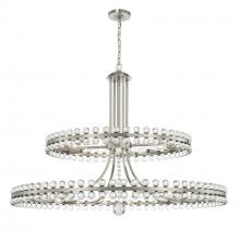 Crystorama CLO-8890-BN - Clover 24 Light Brushed Nickel Two Tier Chandelier