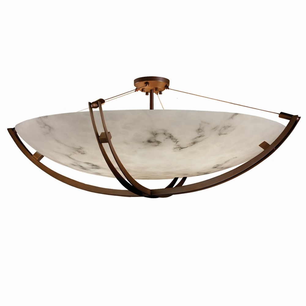 60" LED Semi-Flush Bowl w/ Crossbar