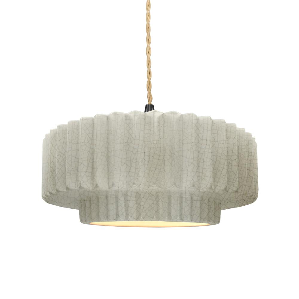 Medium Tier Pleated 1-Light Pendant