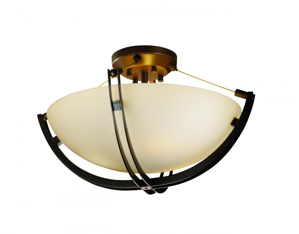 18" Semi-Flush Bowl w/ Crossbar