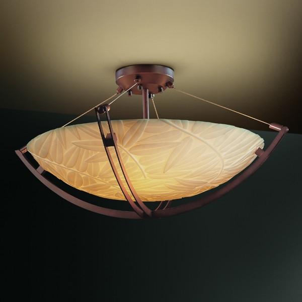 48" LED Semi-Flush Bowl w/ Crossbar