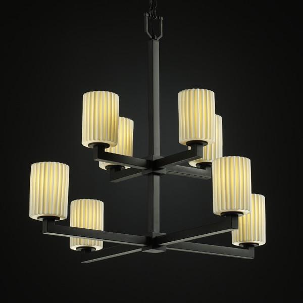 Modular 8-Light 2-Tier Chandelier