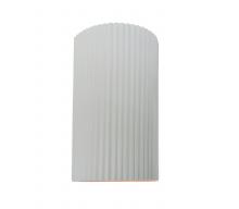 Justice Design Group CER-5745W-WTWT - Large ADA LED Pleated Cylinder Wall Sconce (Outdoor)