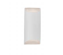 Justice Design Group CER-5755W-WTWT - Large ADA LED Tapered Cylinder Wall Sconce (Outdoor)