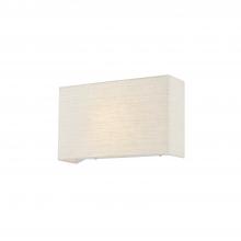 Justice Design Group FAB-5655-CREM - ADA Rectangle Fabric Wall Sconce