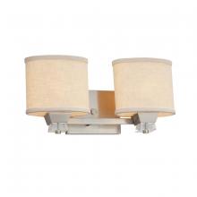 Justice Design Group FAB-8472-30-WHTE-NCKL - Ardent 2-Light Bath Bar