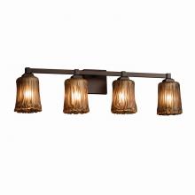 Justice Design Group GLA-8434-16-AMBR-DBRZ - Regency 4-Light Bath Bar