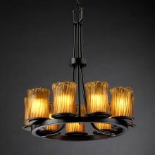 Justice Design Group GLA-8766-16-GLDC-DBRZ - Dakota 9-Light Ring Chandelier