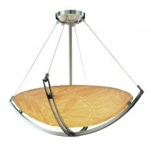 Justice Design Group PNA-9722-35-BMBO-NCKL - 24" Pendant Bowl w/ Crossbar