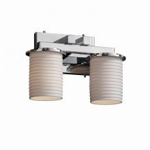 Justice Design Group POR-8772-10-SAWT-CROM - Dakota 2-Light Straight-Bar Bath Bar