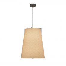 Justice Design Group FAB-9600-CREM-NCKL - Midtown 18" Tapered Drum Pendant