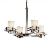 Justice Design Group POR-8100-10-WAVE-NCKL - Metropolis 4-Light Chandelier