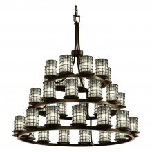 Justice Design Group WGL-8712-10-GRCB-DBRZ-LED36-25200 - Dakota 36-Light 3-Tier Ring LED Chandelier