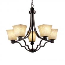 Justice Design Group FSN-8500-30-RBON-NCKL - Argyle 5-Light Chandelier