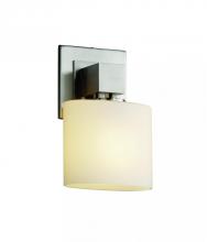 Justice Design Group FSN-8707-30-OPAL-MBLK - Aero ADA 1-Light Wall Sconce (No Arms)