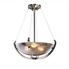 Justice Design Group FSN-9721-35-OPAL-NCKL - 18" Pendant Bowl w/ Crossbar