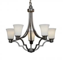 Justice Design Group POR-8500-10-BMBO-NCKL - Argyle 5-Light Chandelier