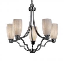 Justice Design Group POR-8500-10-WFAL-CROM - Argyle 5-Light Chandelier