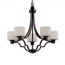 Justice Design Group POR-8500-10-PLET-DBRZ - Argyle 5-Light Chandelier