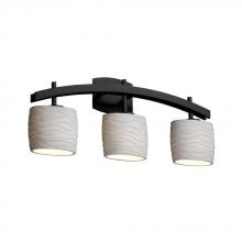 Justice Design Group POR-8593-30-PLET-DBRZ - Archway 3-Light Bath Bar