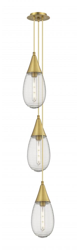 Malone - 3 Light - 8 inch - Brushed Brass - Multi Pendant