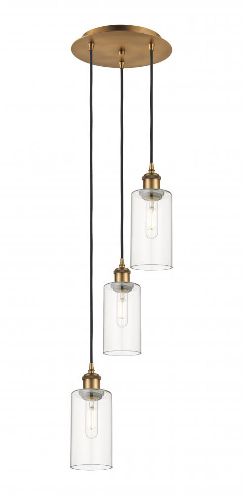 Crown Point - 3 Light - 13 inch - Brushed Brass - Multi Pendant