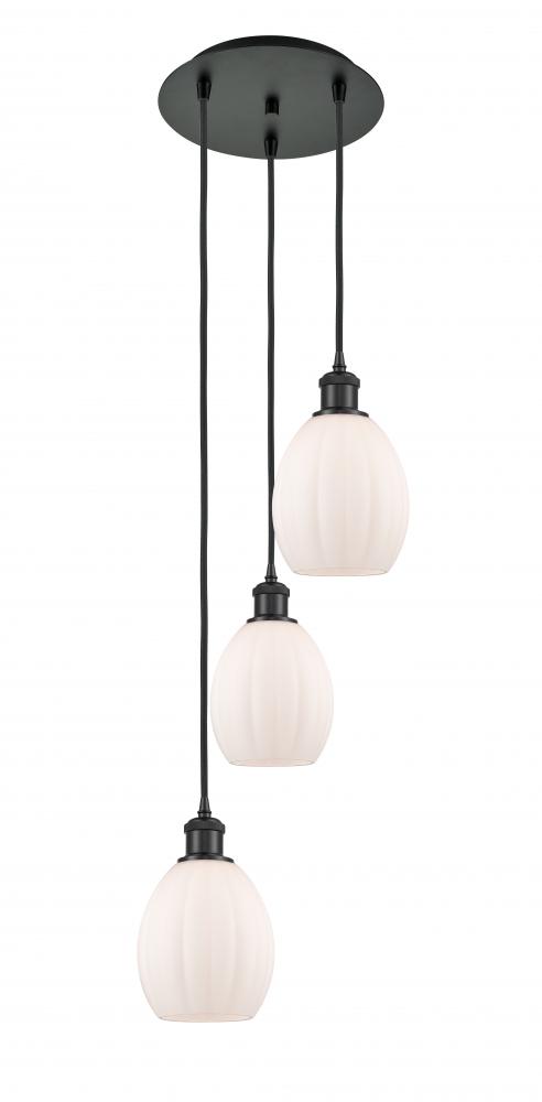 Eaton - 3 Light - 12 inch - Matte Black - Cord Hung - Multi Pendant