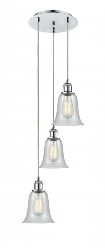 Hanover - 3 Light - 13 inch - Polished Chrome - Cord Hung - Multi Pendant