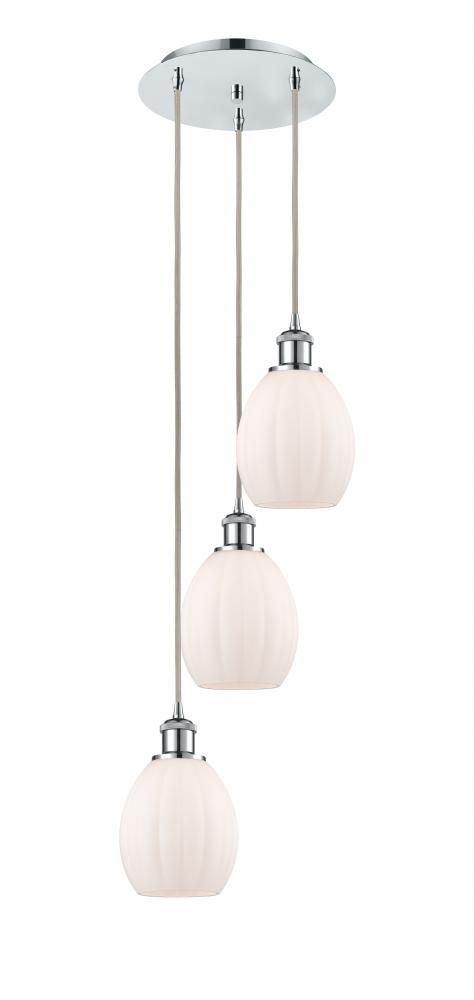 Eaton - 3 Light - 12 inch - Polished Chrome - Cord Hung - Multi Pendant