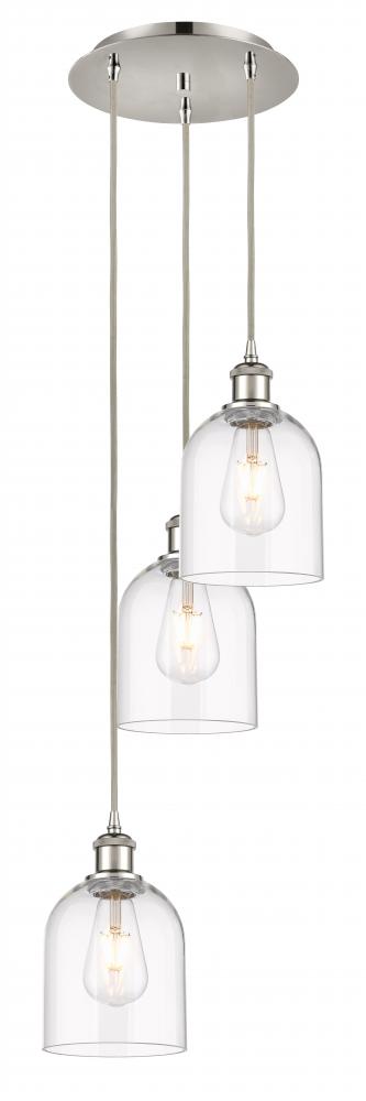 Bella - 3 Light - 12 inch - Polished Nickel - Cord hung - Multi Pendant