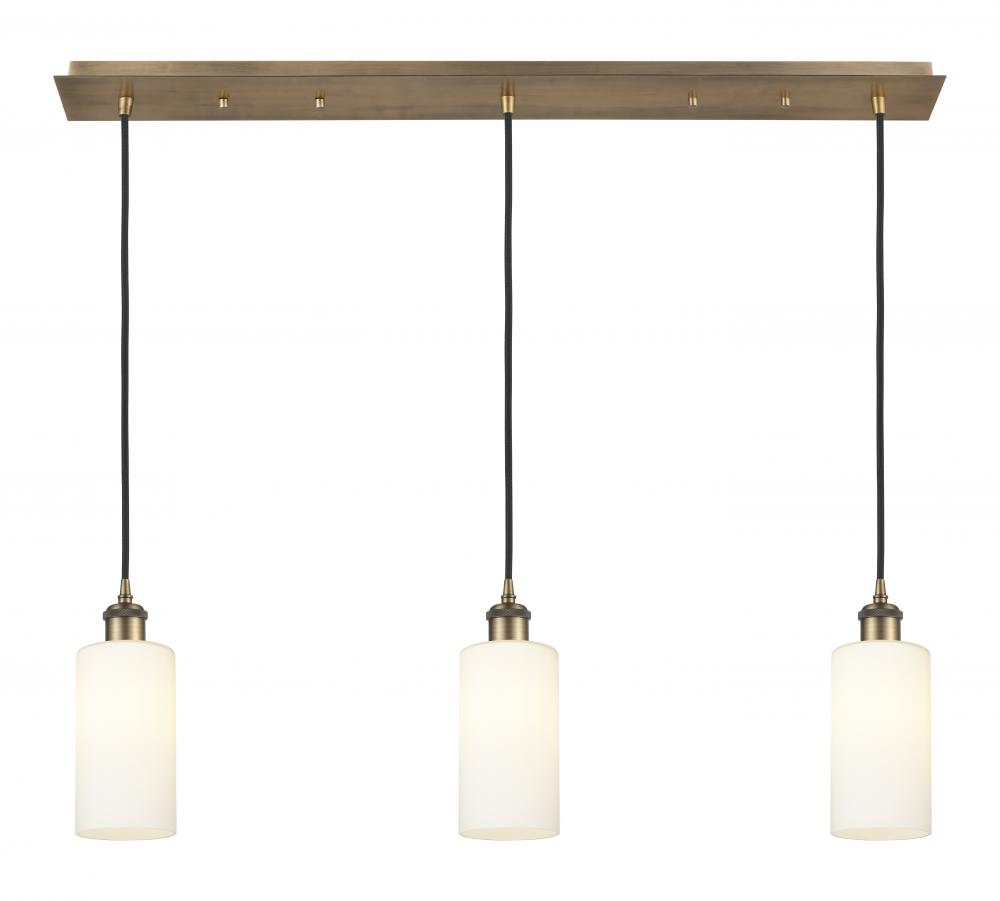 Crown Point - 3 Light - 37 inch - Brushed Brass - Linear Pendant