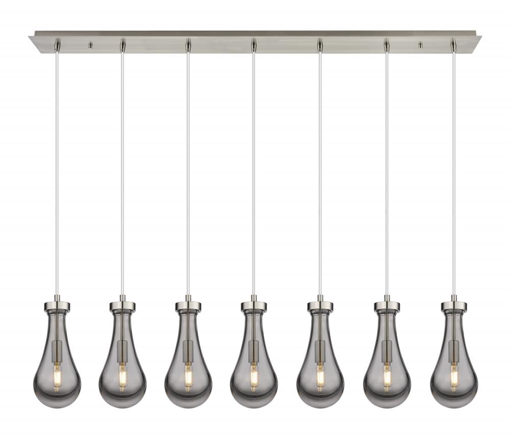 Owego - 7 Light - 49 inch - Brushed Satin Nickel - Linear Pendant