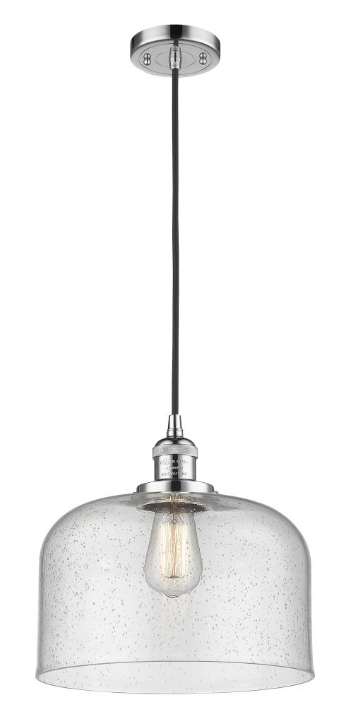 Bell - 1 Light - 12 inch - Polished Chrome - Cord hung - Mini Pendant