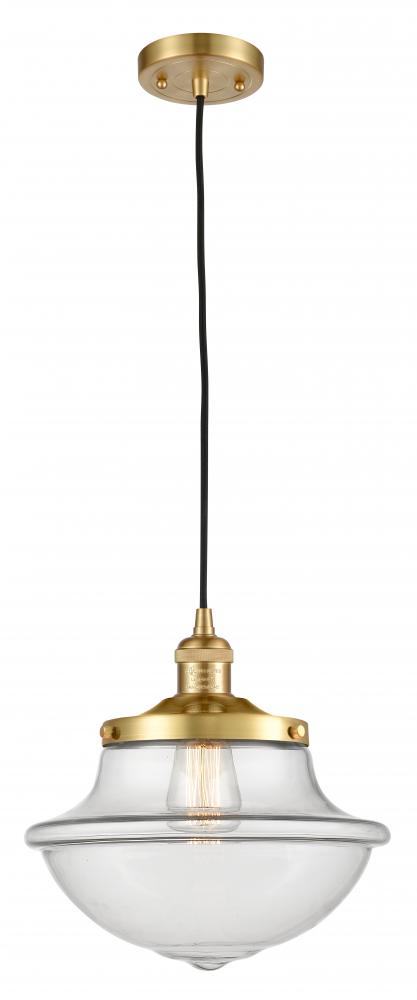 Oxford - 1 Light - 12 inch - Satin Gold - Cord hung - Mini Pendant