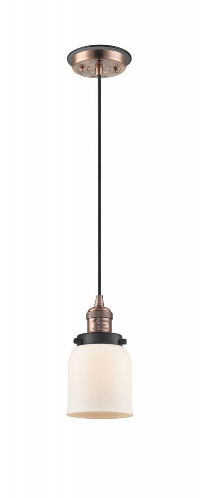 Bell - 1 Light - 5 inch - Antique Copper - Cord hung - Mini Pendant