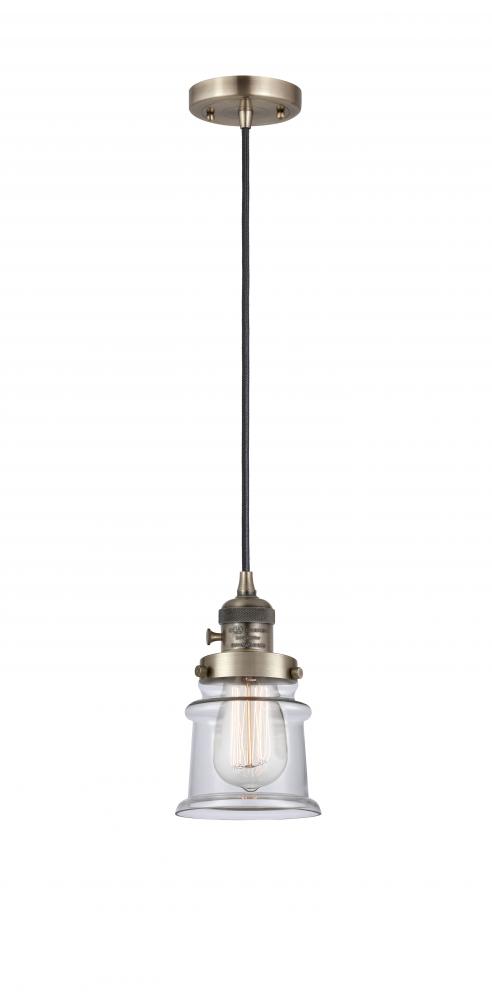 Canton - 1 Light - 5 inch - Antique Brass - Cord hung - Mini Pendant