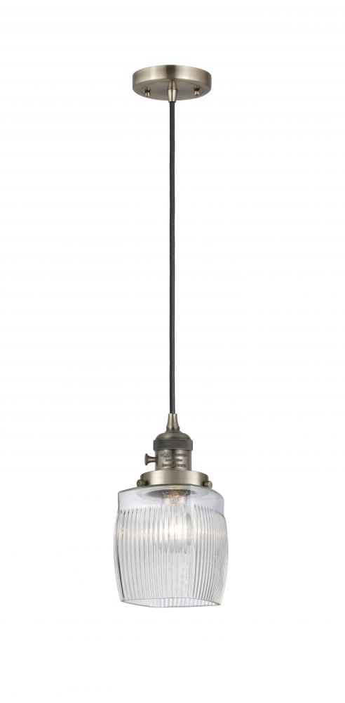 Colton - 1 Light - 6 inch - Antique Brass - Cord hung - Mini Pendant