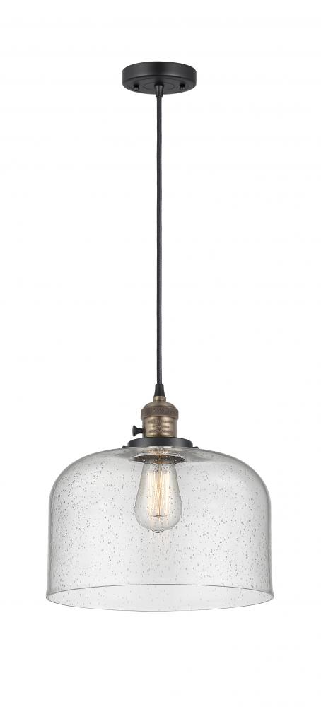 Bell - 1 Light - 12 inch - Black Antique Brass - Cord hung - Mini Pendant