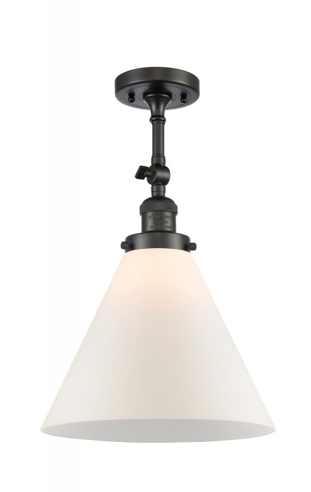 Cone - 1 Light - 12 inch - Oil Rubbed Bronze - Semi-Flush Mount