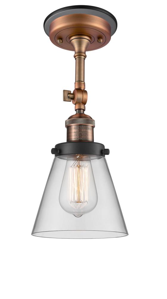 Cone - 1 Light - 6 inch - Antique Copper - Semi-Flush Mount