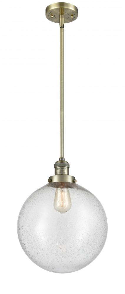 Beacon - 1 Light - 12 inch - Antique Brass - Stem Hung - Mini Pendant