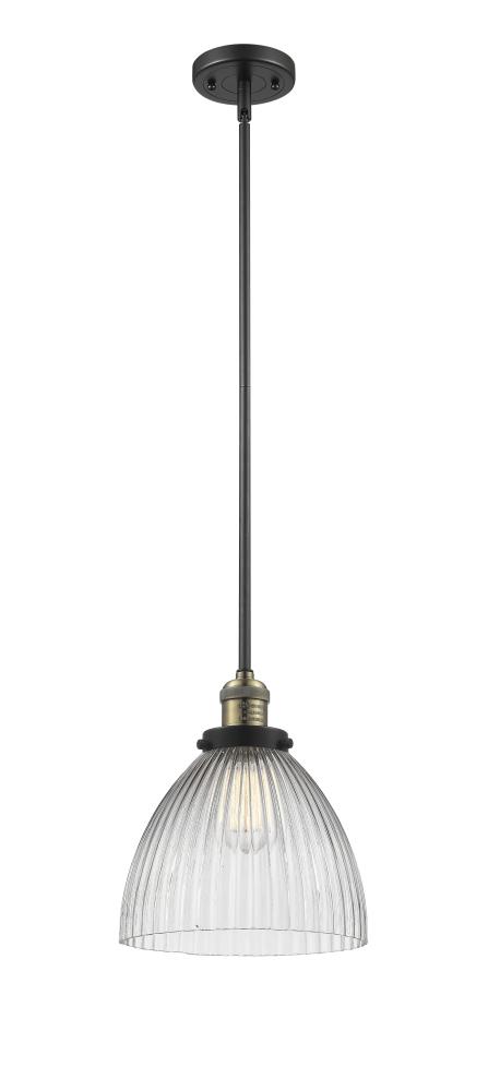 Seneca Falls - 1 Light - 10 inch - Black Antique Brass - Stem Hung - Mini Pendant