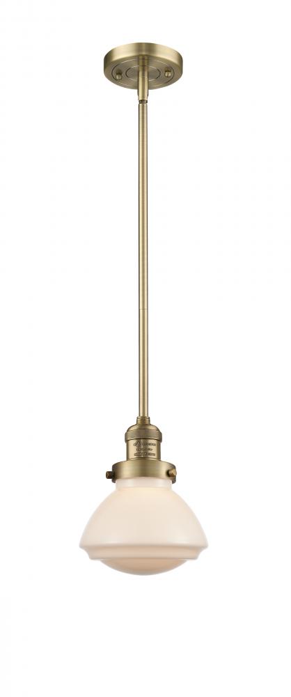 Olean - 1 Light - 7 inch - Brushed Brass - Stem Hung - Mini Pendant